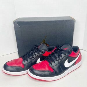 Nike Air Jordan 1 Low Alternative Bred Black Red 553558 066 Men’s Size 14